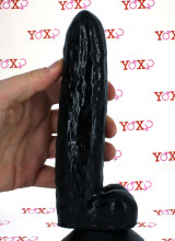 Cucumdick - Dildo Anale a Forma di Cetriolo 18 x 4,1 cm. Nero