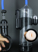 Sviluppatore a Pompa Vibrante con Ingresso Guaina o Vagina 23 X 5,7 cm.