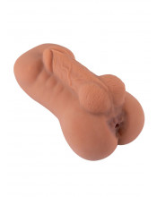 Masturbatore Manuale RealMan con Ano Penetrabile e Pene con Testicoli in Rillievo