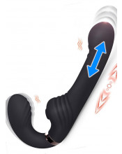 StrapOn Senza Lacci con Vibrazione e Spinta Ricaricabile USB