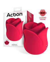 Rosa Stimola Clitoride Meryl, con lingua e 2 motori Ricaricabile USB