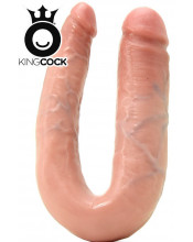 KING COCK - Fallo Doppio Pre-Curvato Anale e Vaginale L - Alta Qualita MADE in USA