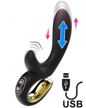 Viibratore Silenzioso con Spinta e Vibrazione Ricaricabile USB