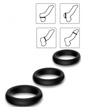 Set di 3 Cockring in Silicone (brillano al buio)