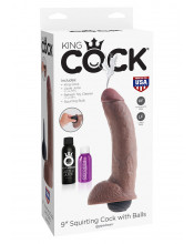 KING COCK 9 Fallo Ultra Realistico Eiaculante Africano 23 x 5,2 cm. Flacone di Sperma incluso