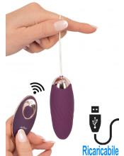 Ovetto Pulsante Wireless in Silicone 9 x 3,4 cm. Viola