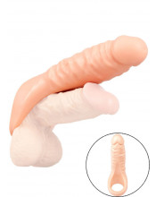 Double Fucker - Guaina per Doppia Penetrazione 16 x 4 cm. color Carne