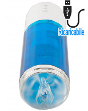 Masturbatore Automatico 3 in 1 con Vibrazione, Rotazione ed Effetto Mungitura