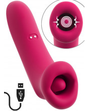 Bocca Succhia Clitoride con  Lingua Vibrante Ricaricabile USB