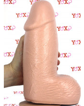 Hans XL - Fallo Realistico Gigante con Aggancio Mega-Hung 28 x 10,2 cm. Color Carne