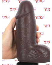 Hans M - Fallo Realistico Gigante con Aggancio Vac-U-Lock 21 x 7 cm. Africano