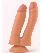 Dildo Realistico Doppia Penetrazione 17x3 e  14x3.5 cm.