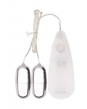 Dual Delight - Ovetti Vibranti Multi Velocità 4,5 x 2,6 cm. Argento