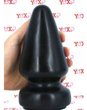 X-Large - Cuneo Anale Gigante 18,5 x 9 cm. Nero