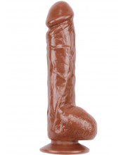 Orgasm Stealer - Fallo Realistico Morbido e Flessibile 22 x 4,1 cm. Marrone