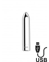 Kailan 2 - Mini Vibratore Bullet 8,6 x 1,8 cm. Argento Ricaricabile