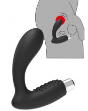 Vibratore per Prostata Nero 11 cm Ricaricabile USB
