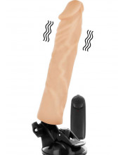 Vibratore Realistico con Ventosa Ultra Potente 21 x 4 cm. Color Carne con Variatore Velocità