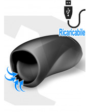 Masturbatore con Risucchio Vibrante Ricaricabile USB Jack