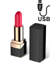 Vibratore di Lusso a Forma di Rossetto 9,2 x 2,2 cm. Ricaricabile USB