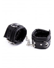 Costrittivi Regolabili in Ecopelle Nera con Imbottitura Interna 38 x 6 cm.