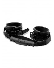 Costrittivi Regolabili in Ecopelle Nera con Maniglia