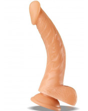 Kurt - Fallo Realistico Ricurvo con Testicoli 24 x 4 cm. color Carne