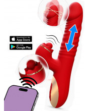 Vibratore Rabbit con APP Spinta, Oscillazione Ricaricabile USB