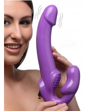 Fallo Indossabile Senza Lacci con Doppia Vibrazione 19 x 3,8 cm Viola