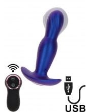  Cuneo Anale Vibrante Gonfiabile Telecomandato in Silicone 14,5 x 4 cm. Ricaricabile The Stout 