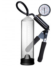 Pompa Sviluppa Pene con Manometro in Acciaio 23 x 6 cm.