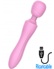 Pink Lady Massaggiatore in Silicone 21,6 x 4,2 cm. Rosa Ricaricabile con USB