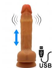 Dildo Vibrante Adriano con Effetto Spinta e Telecomando 20 x 4 cm