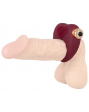 Anello Fallico Vibrante con Rilievi a Forma di Cuore