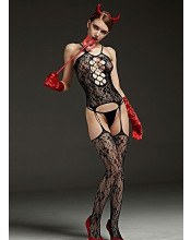 Bodystocking Sensuale con Apertura "AISHA" Taglia Unica Elasticizzata (36-48)