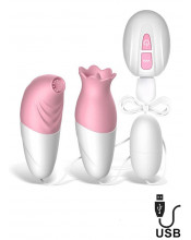 Succhia e Lecca Clitoride con Ovetto Vibrante Orchest in Silicone Ricaricabile con USB