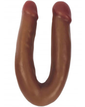 Dildo Doppio Anale e Vaginale Color Cioccolato 33 x 3,5 cm
