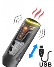 Masturbatore Automatico Conor con Spinta, Vibrazione ed Effetto Riscaldante