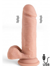 Vibratore Realistico R12 Flesh 14 x 4 cm Ricaricabile con USB