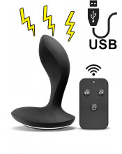 Stimolatore Anale Vibrante ed Elettro Shock Telecomandato Ricaricabile USB 11 x 3 cm
