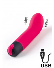 Mini Vibratore Bullet V4 10 x 3 cm  Ricaricabile con USB Fucsia 