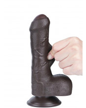 Dildo Realistico Lovetoy Dual Sensity con Pelle Scorrevole e Ventosa Nero 16 x 3,5 cm.