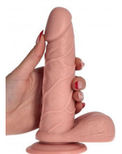 Fallo realistico Emilio color carne con Ventosa 19 x 3,5 cm.