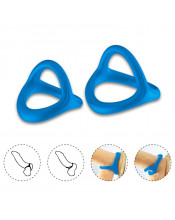 Cockring Anello Doppio in Silicone Blu