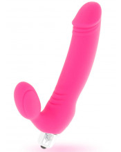 Fallo Indossabile Vibrante Sugar in Silicone Senza Lacci 17,5 x 3 cm. Rosa