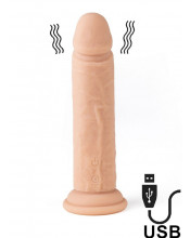 Vibratore Realistico Ricaricabile R15 16,5 x 4 cm con Ventosa e Telecomando