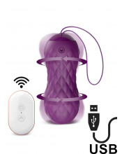 Ovetto Wireless Nima con Perle Ondulanti in Silicone 8,7 x 3,4 Viola Ricaricabile con USB