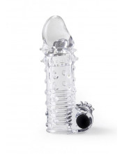 Guaina Ingrossa Pene Trasparente S11 con Vibrazione