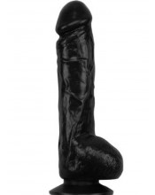 Fallo Ultra Realistico Orgasm Stealer con Testicoli e Ventosa 22,3 x 4,1 cm. Nero