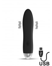 Vibratore Dawel in Silicone 11,5 x 3 cm Ricaricabile con USB Nero